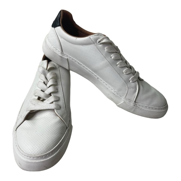 ASOS Design Men’s Poyamide Trainer White Sneakers - Picture 3 of 9